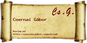 Csernai Gábor névjegykártya